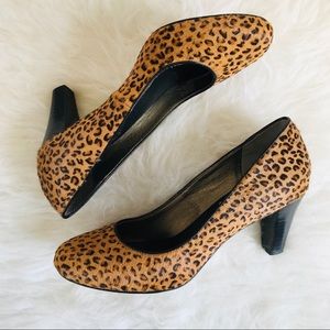 Banana Republic Calf Hair Leopard Print Heels